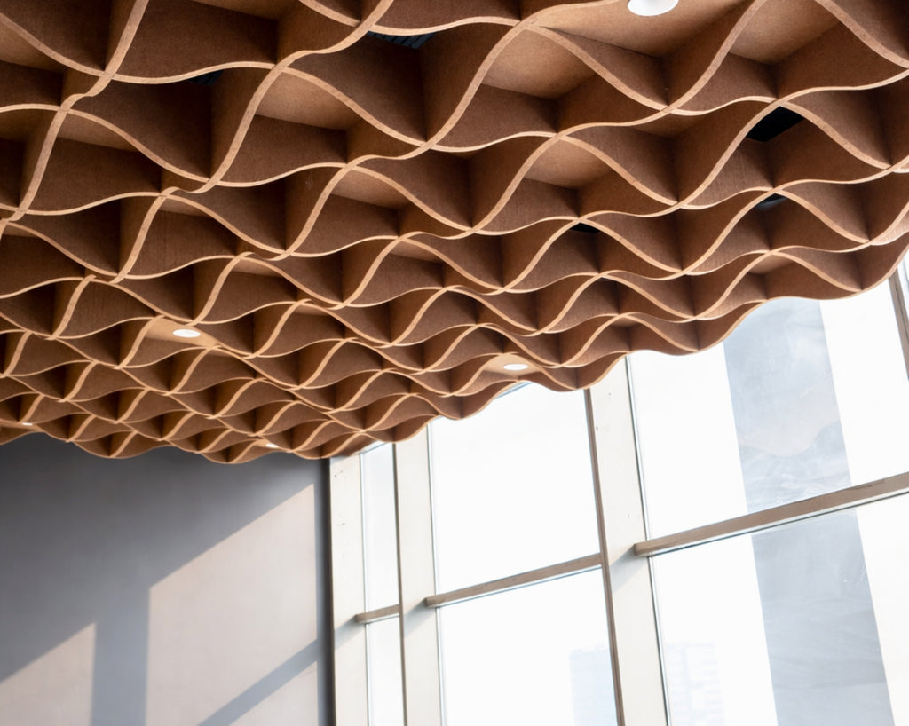 Intersecting Acoustic Ceiling Panels | High-Performance PET Baffles ...